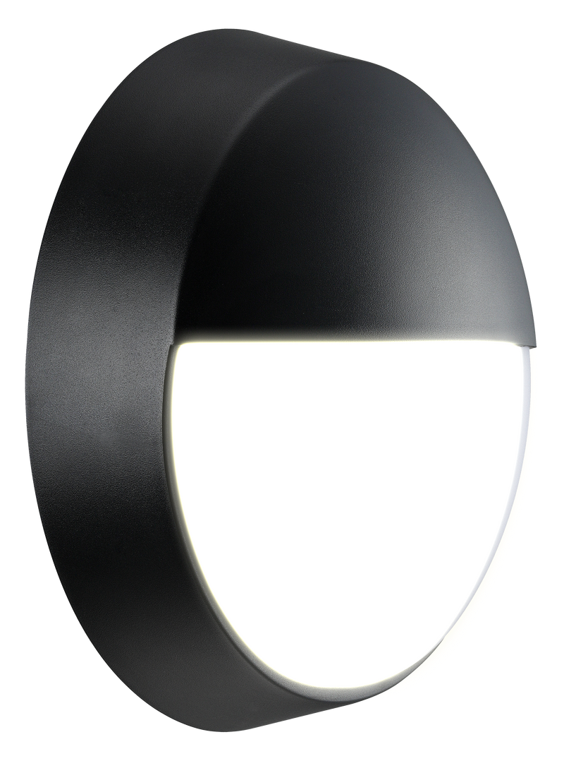 Luceco Ext Residential - Exterior residential bulkhead eyelid 400lumens with white or black bezel