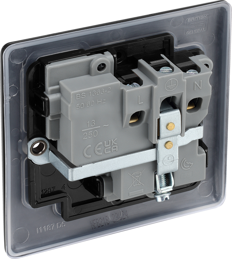 BG Electrical Nexus Metal Matt Black - Single, switched, single pole
