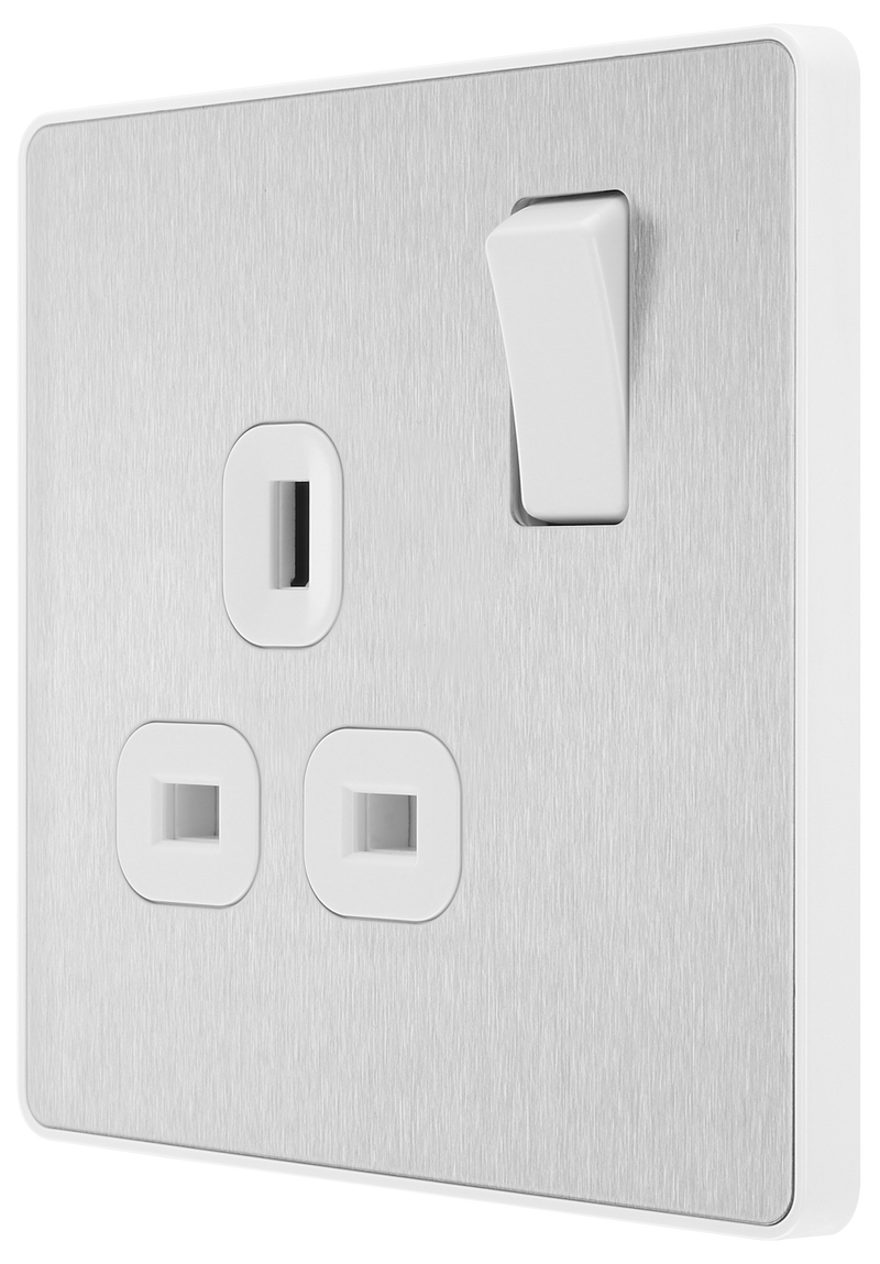 BG Electrical Evolve Brushed Steel - Single, switched, single pole