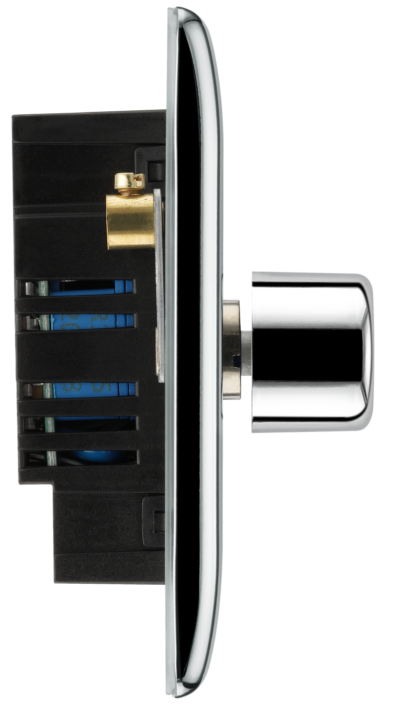 BG Electrical Nexus Metal Polished Chrome - Triple, 2 way push 200W