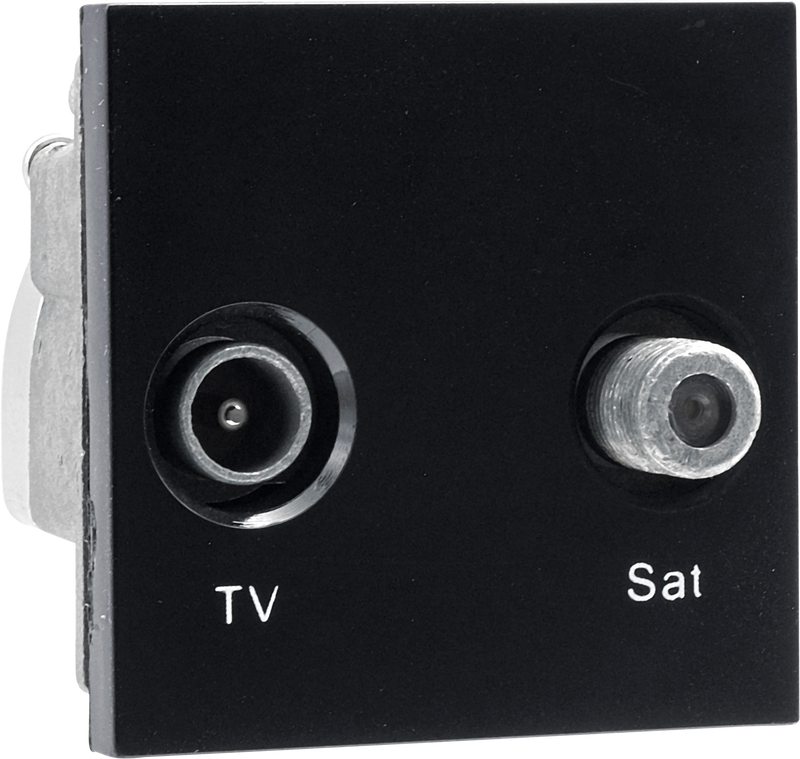 BG Electrical Euro Module - TV and satellite - IEC male radio IEC female