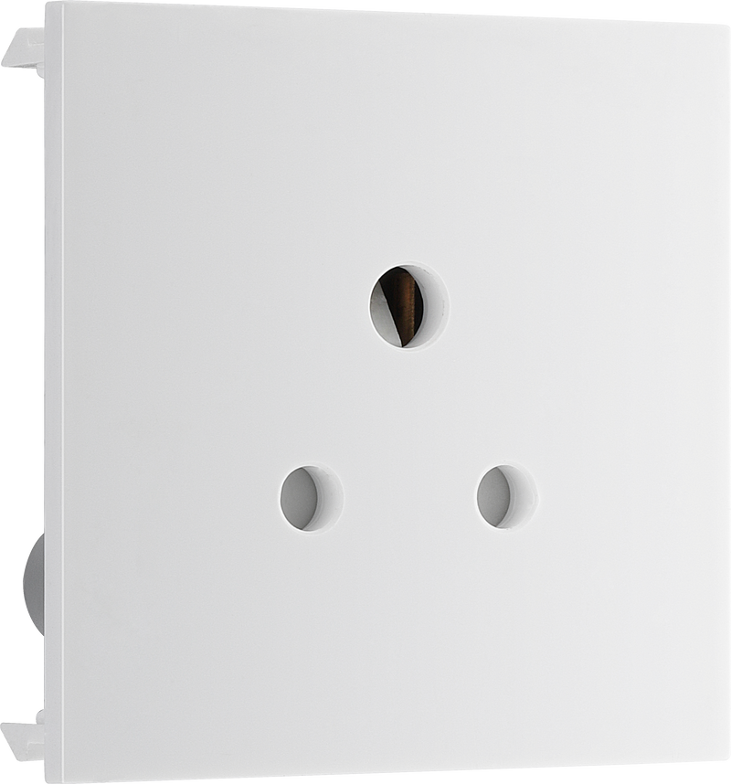 BG Electrical Euro Module - 2A round pin, unswitched socket