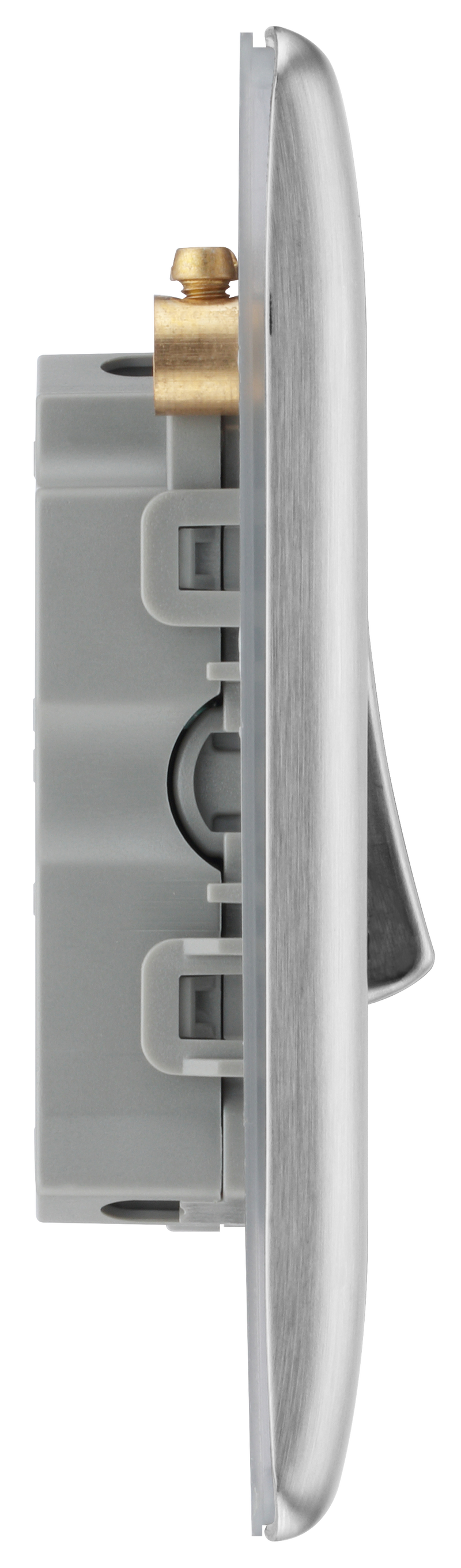 BG Electrical Nexus Metal Brushed Steel - 6 gang, 2 way switch