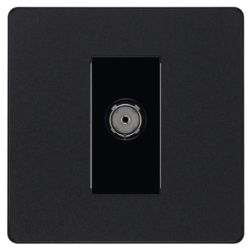 BG Electrical Evolve Matt Black - Single, co-axial