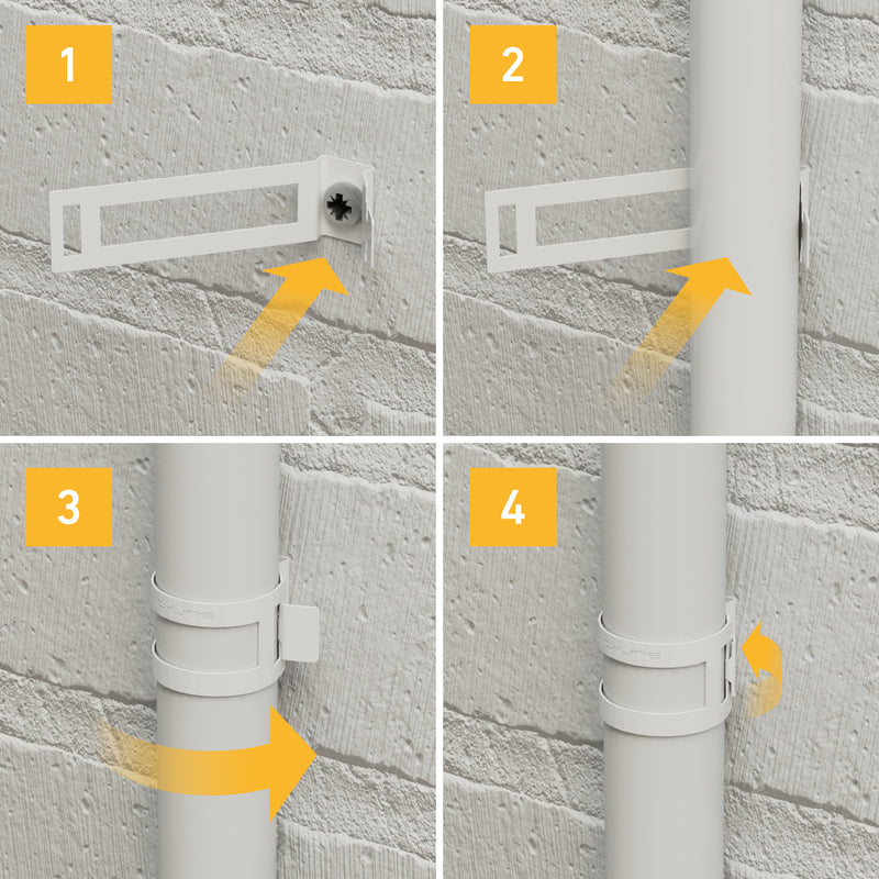 D-Line Fire Clip - Safe-D Conduit Saddle 25mm - White (Pack of 20)