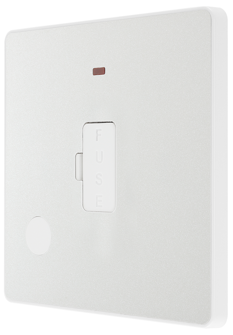 BG Electrical Evolve Pearlescent White - Unswitched and fused