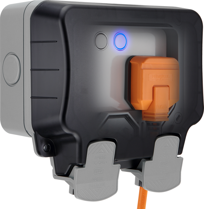 BG Electrical Smart Power - Smart weatherproof double 13A outdoor socket