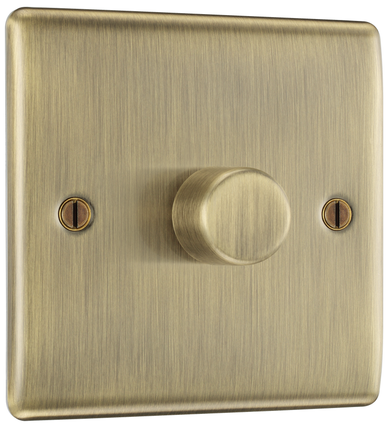 BG Electrical Nexus Metal Antique Brass - Single, 2 way push 200W