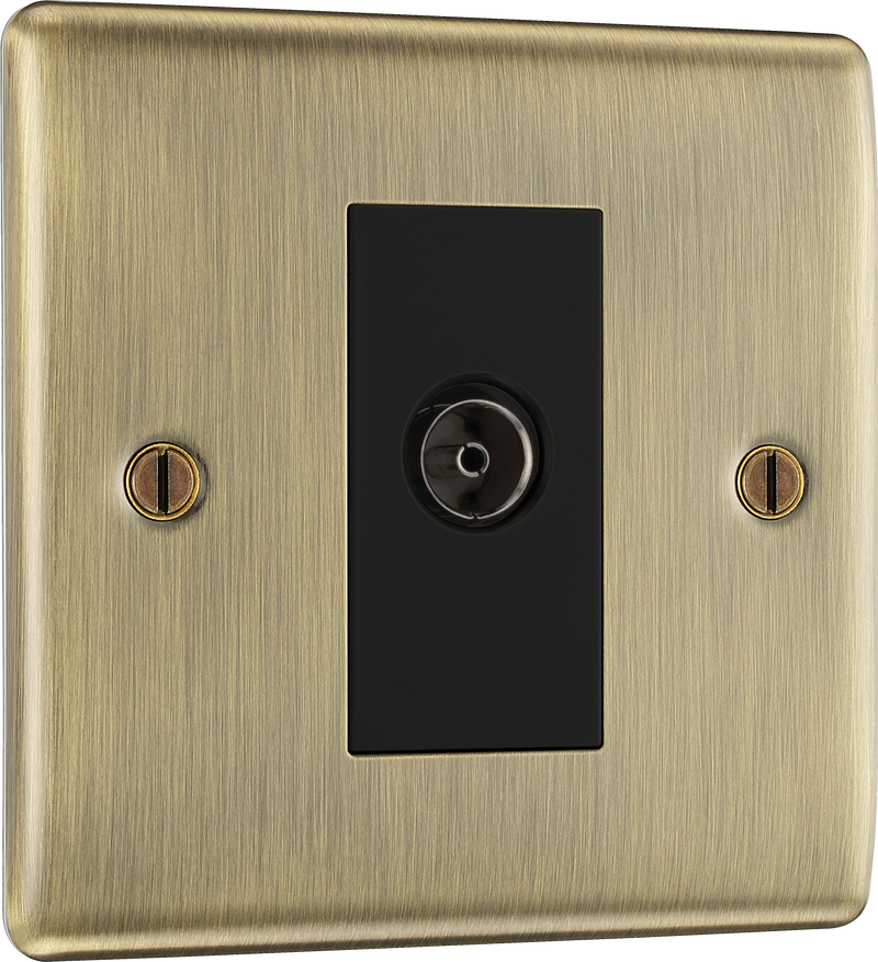BG Electrical Nexus Metal Antique Brass - Single isolated, co-axial