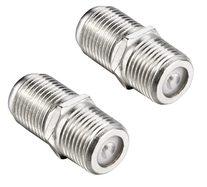 Ross Cable Accessories - Satellite F-Sat cable couplers (2 pack, nickel)