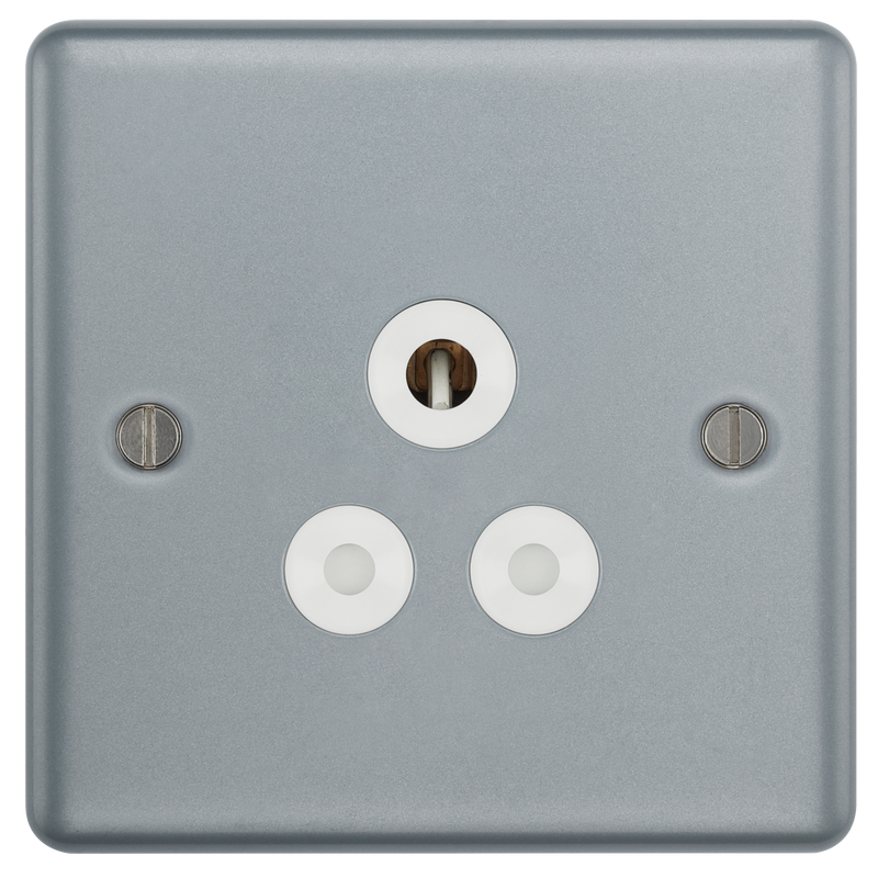 BG Electrical Metal Clad - 5A, single, unswitched, round pin