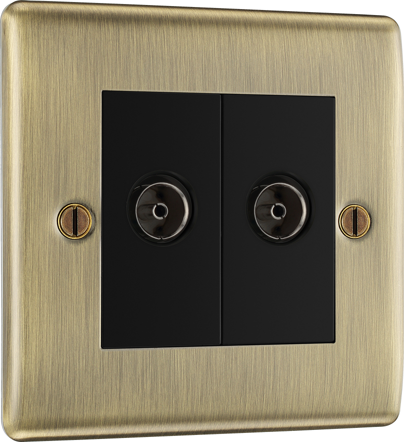 BG Electrical Nexus Metal Antique Brass - Double isolated, co-axial