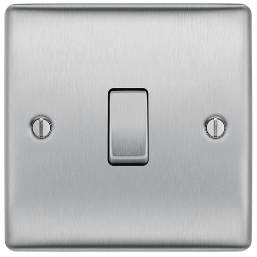 BG Electrical Nexus Metal Brushed Steel - Intermediate switch