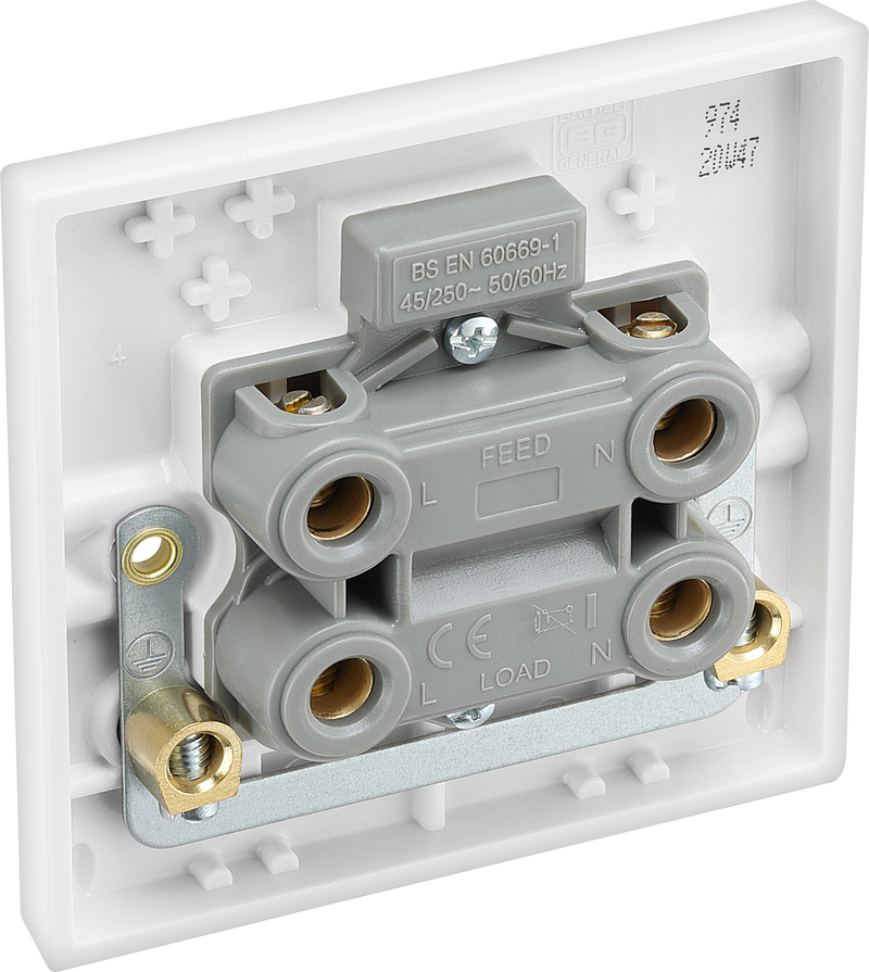 BG Electrical 900 Series - 45A, double pole, single plate, with indicator
