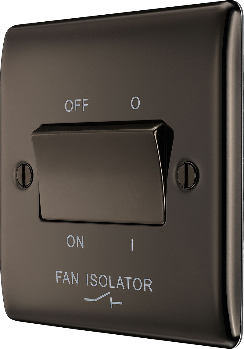 BG Electrical Nexus Metal Black Nickel - Triple pole fan isolator