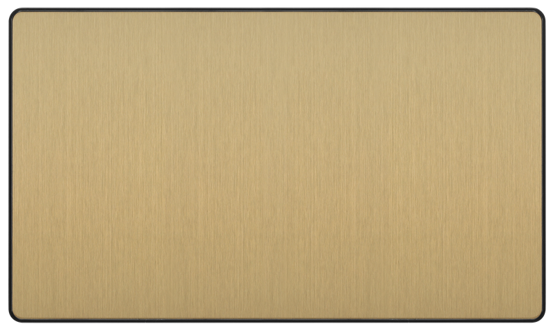 BG Electrical Evolve Satin Brass - Double, blank plate