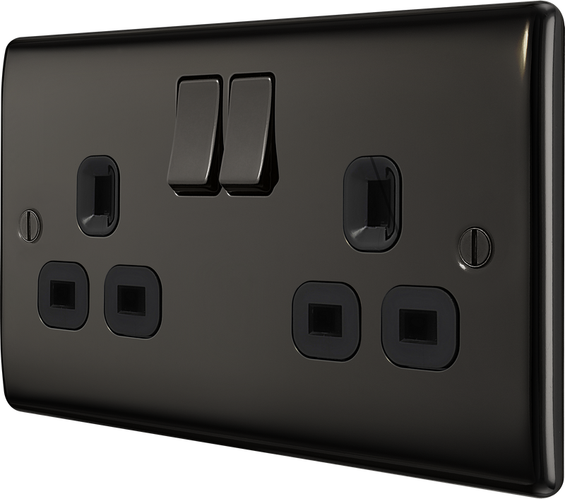 BG Electrical Nexus Metal Black Nickel - Double switched, double pole