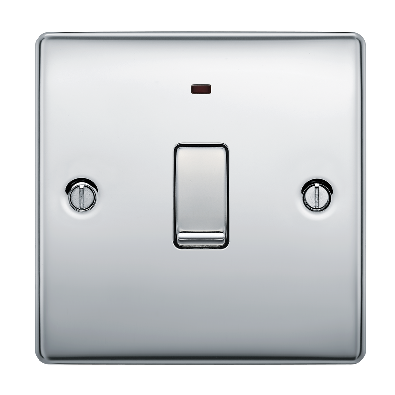 BG Electrical Nexus Metal Polished Chrome - 20A, double pole, with indicator