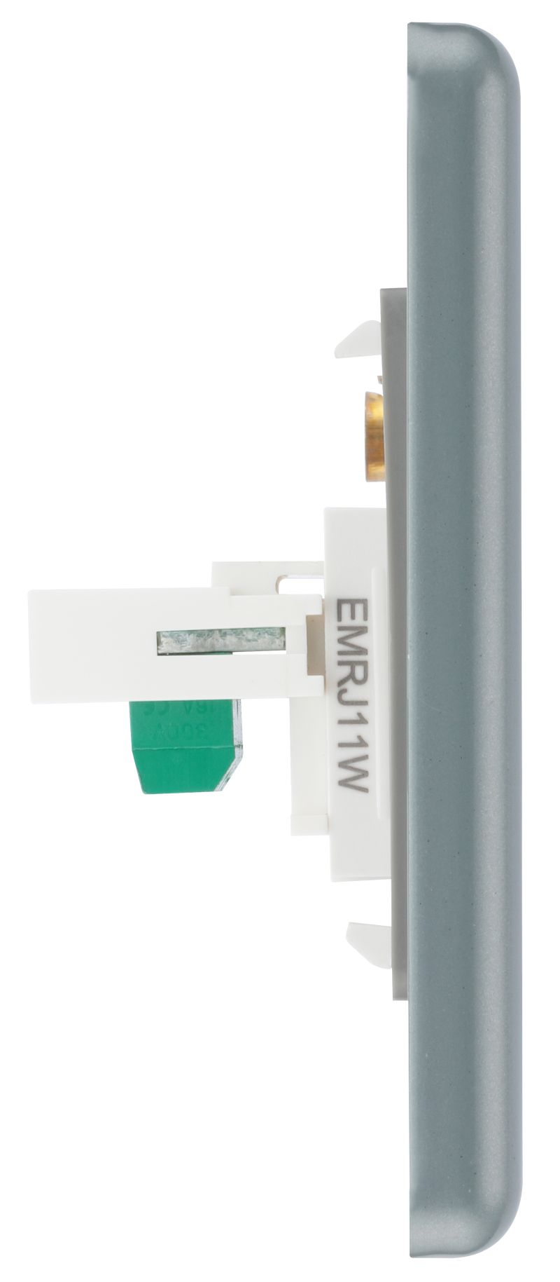 BG Electrical Metal Clad - Double, RJ45 telephone socket