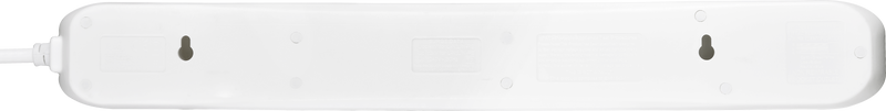 Masterplug USB - 2 x USB A, 6 Sockets, 1m, 13A, White
