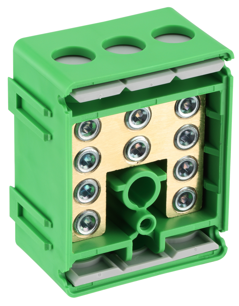 BG Circuit Protection Cp Connectors - 100A 5 Way Connector Block - Earth - Green