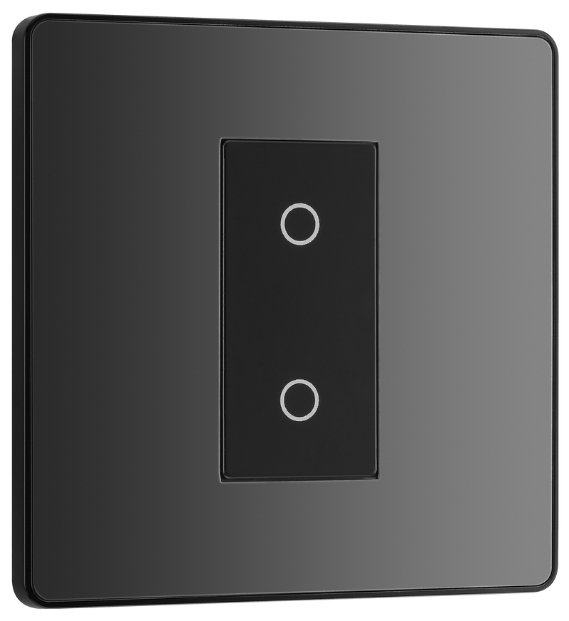 BG Electrical Evolve Black Chrome - Single, 2 way touch, 200W, master