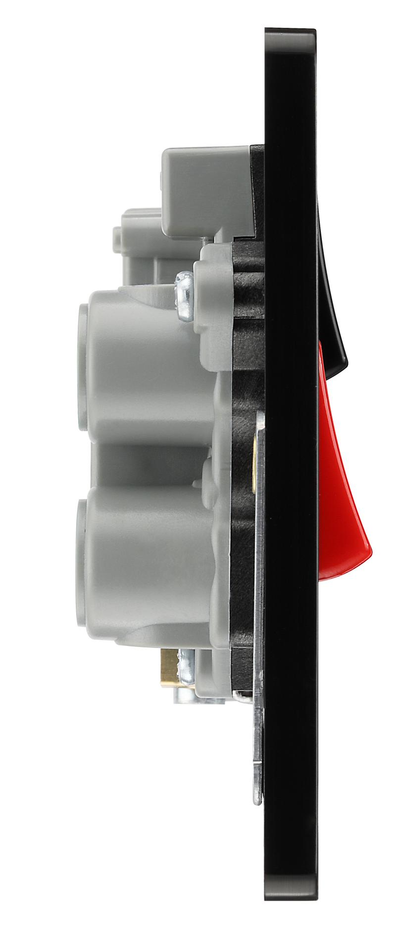 BG Electrical Evolve Matt Grey - 45A double pole with switched socket and indicators
