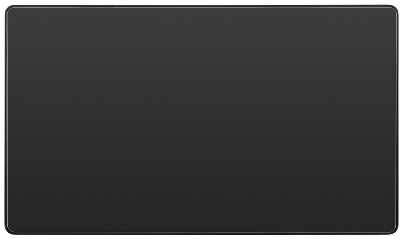 BG Electrical Evolve Black Chrome - Double, blank plate