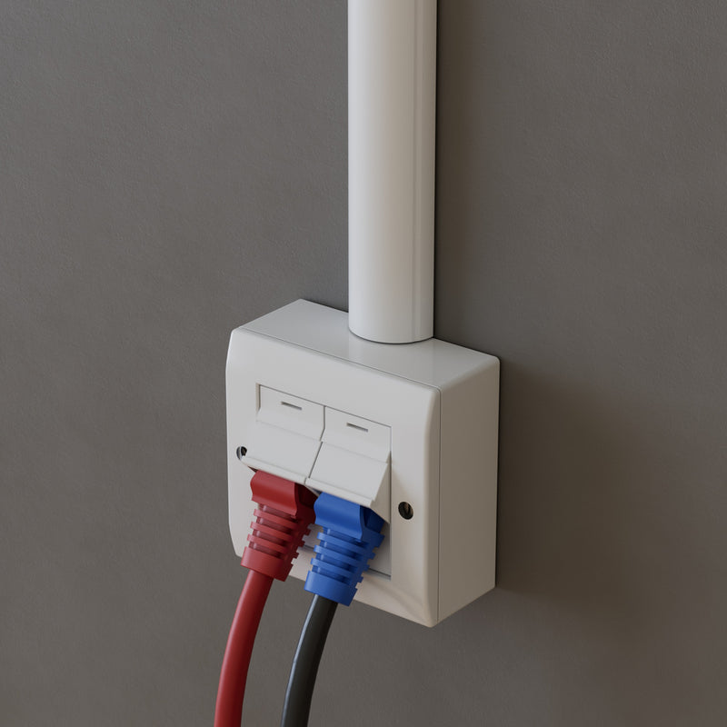 D-Line Trunking - 30x15mm White 2m Self Adhesive Length