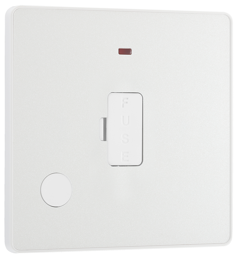BG Electrical Evolve Pearlescent White - Unswitched and fused