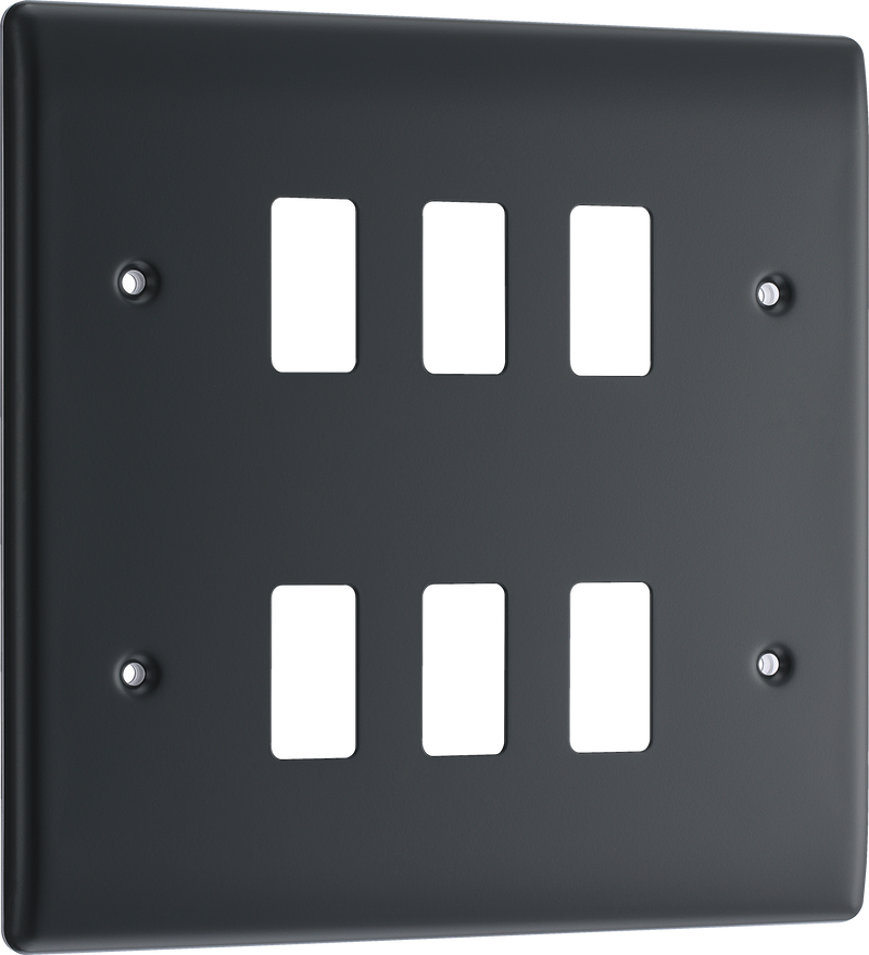 BG Electrical Grid - 6 module, square
