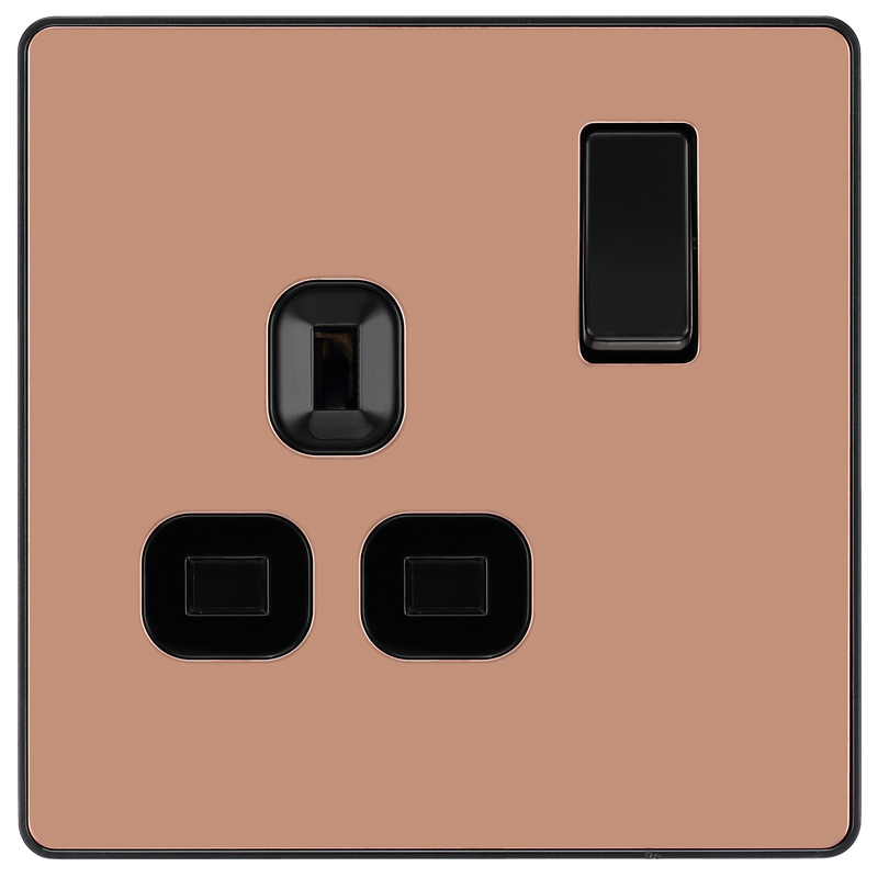 BG Electrical Evolve Polished Copper - Single, switched, single pole