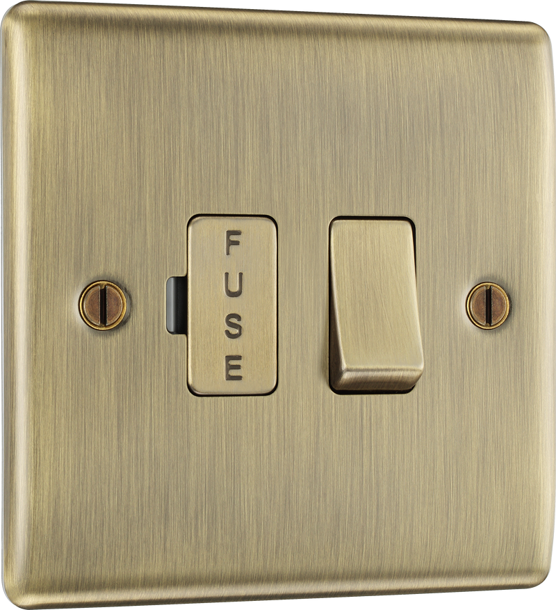 BG Electrical Nexus Metal Antique Brass - Switched and fused