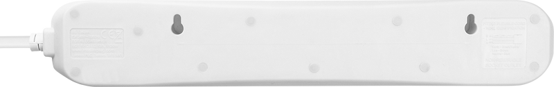 Masterplug Switched - 4 Sockets, 2m, 13A, White
