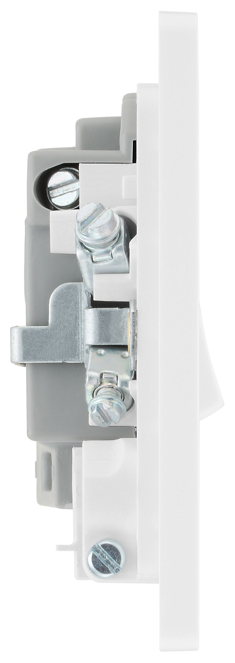 BG Electrical Evolve Brushed Steel - Switched and fused with indicator