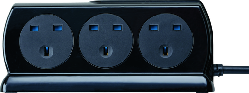 Masterplug High Gloss USB - 2 x USB A, 6 Sockets, 2m, 13A, Gloss Black