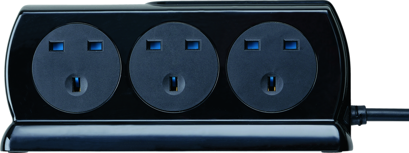 Masterplug High Gloss USB - 2 x USB A, 6 Sockets, 2m, 13A, Gloss Black
