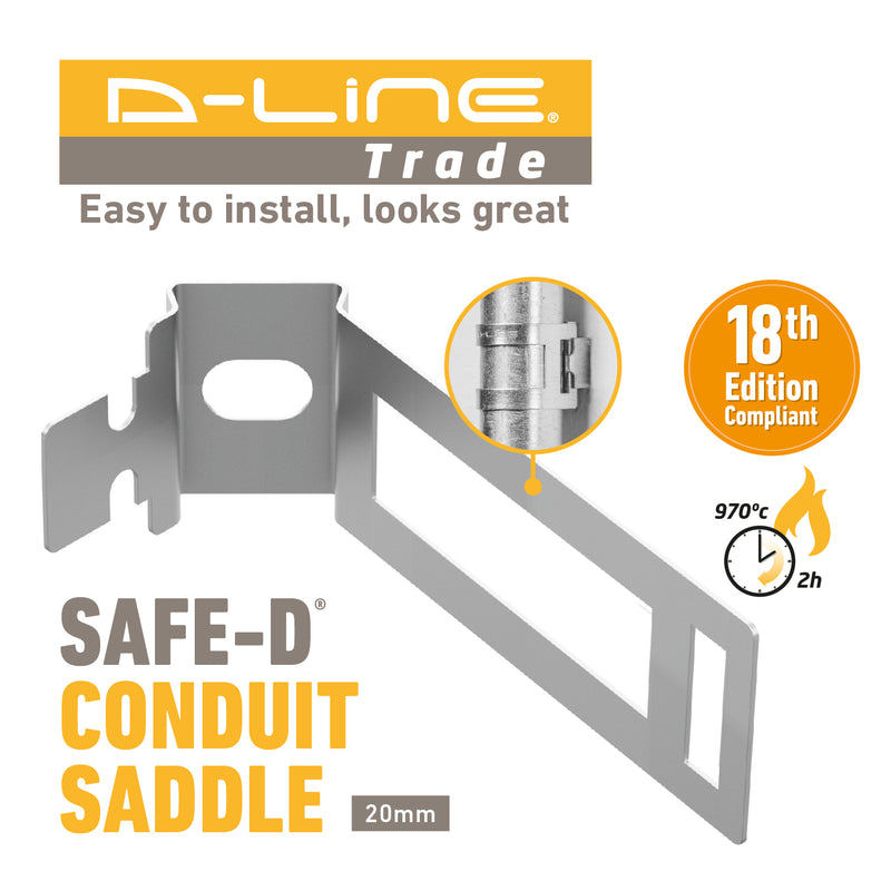 D-Line Trunking - 50x25mm Aluminium-Effect 3m Self Adhesive Length