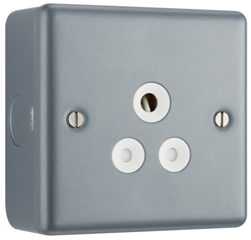 BG Electrical Metal Clad - 5A, single, unswitched, round pin