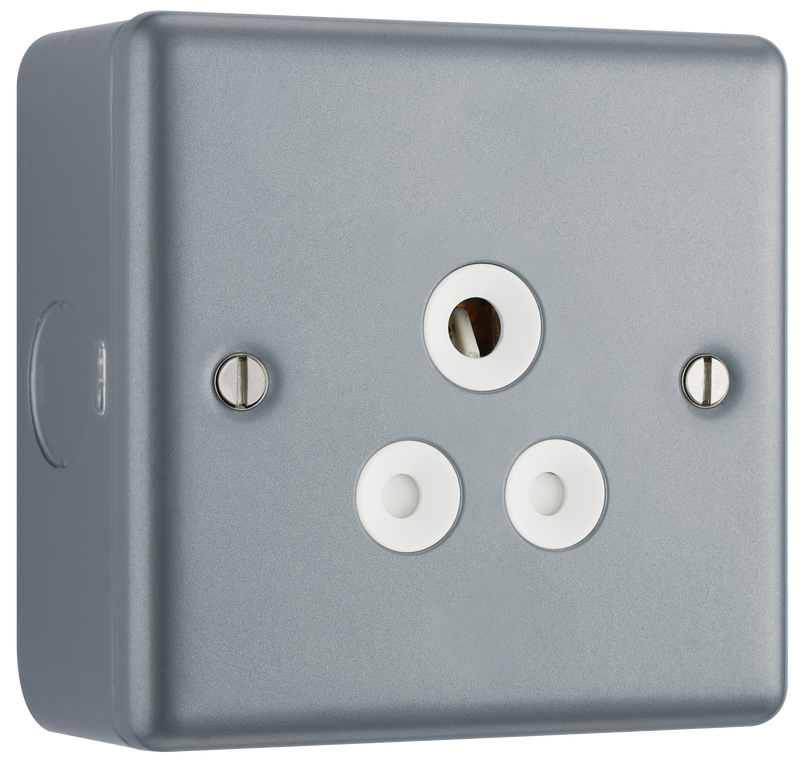 BG Electrical Metal Clad - 5A, single, unswitched, round pin