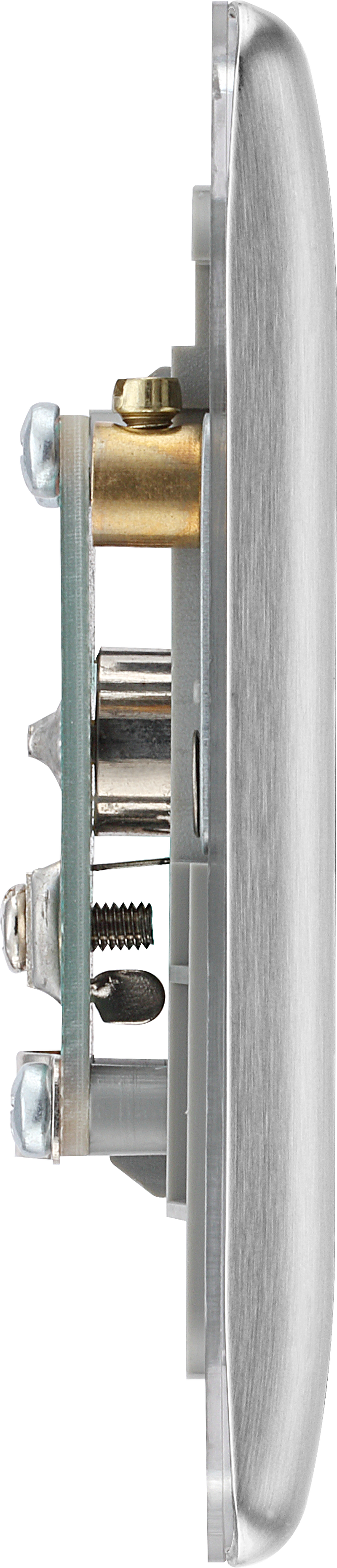 BG Electrical Nexus Metal Brushed Steel - Double, TV/FM