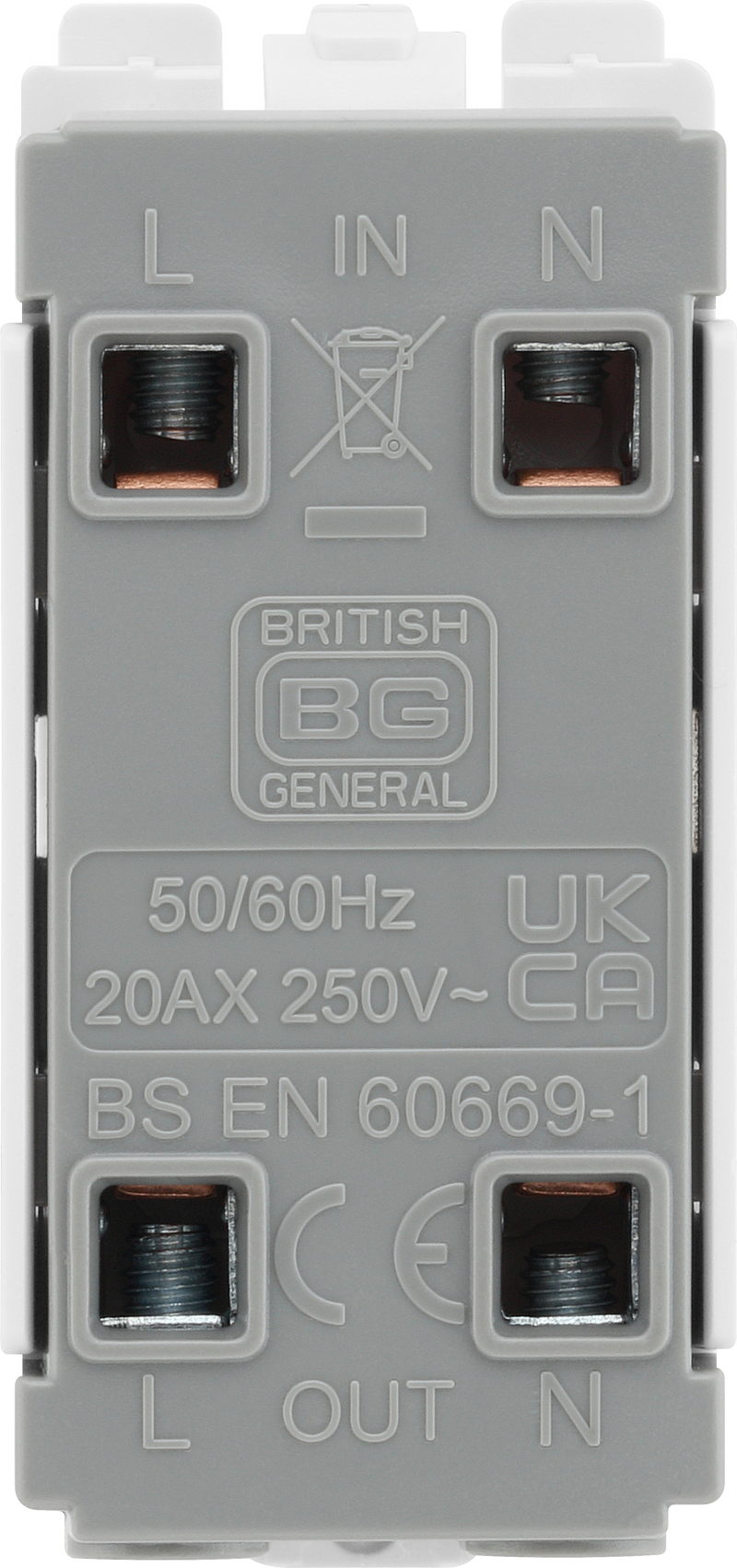 BG Electrical Grid - 3 module, rectangular