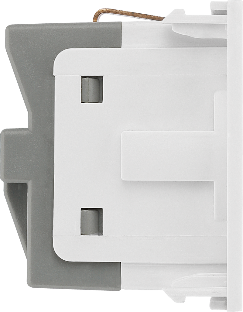 BG Electrical Euro Module - 16A Schuko, unswitched socket