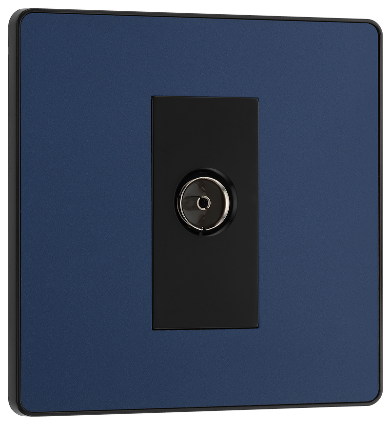 BG Electrical Evolve Matt Blue - Single, co-axial