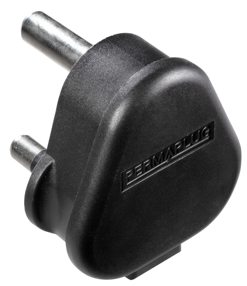 Masterplug Basic - Round Pin, 15A, Black