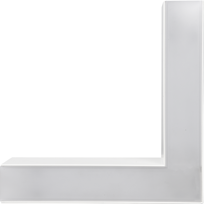 Luceco Contour Suspended - Contour 314mm suspended 90° connector module 600lumens with fixed output driver finished in white