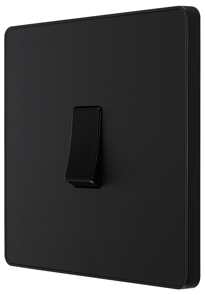 BG Electrical Evolve Matt Black - Single, 2 way switch