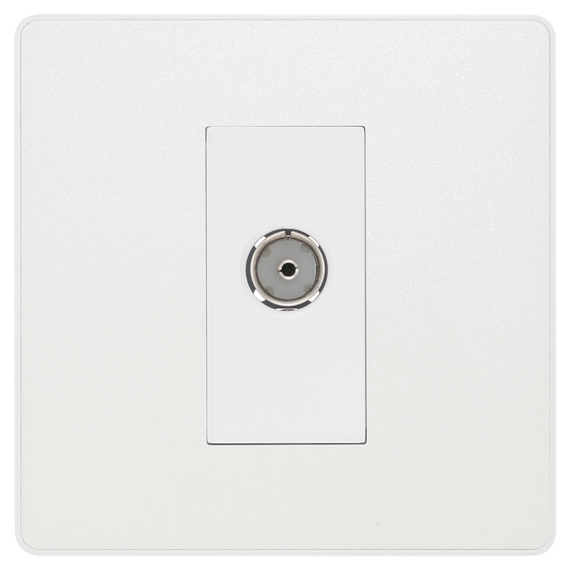 BG Electrical Evolve Pearlescent White - Single, co-axial