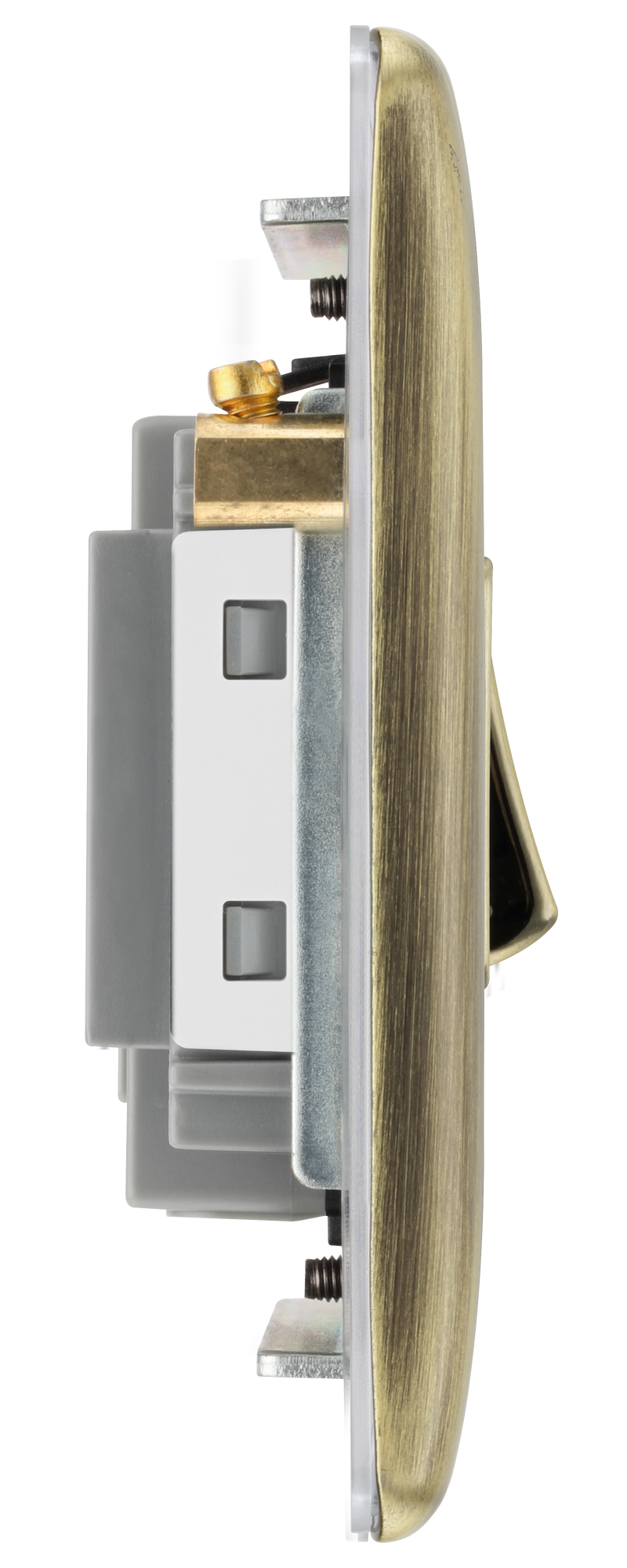 BG Electrical Nexus Metal Antique Brass - Triple pole, fused, fan isolator