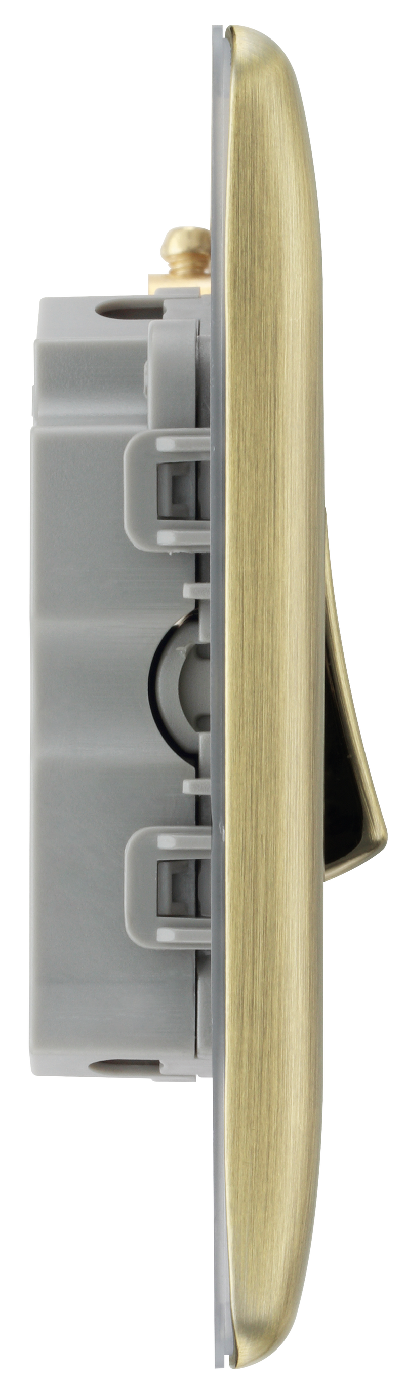 BG Electrical Nexus Metal Antique Brass - Triple, 2 way switch